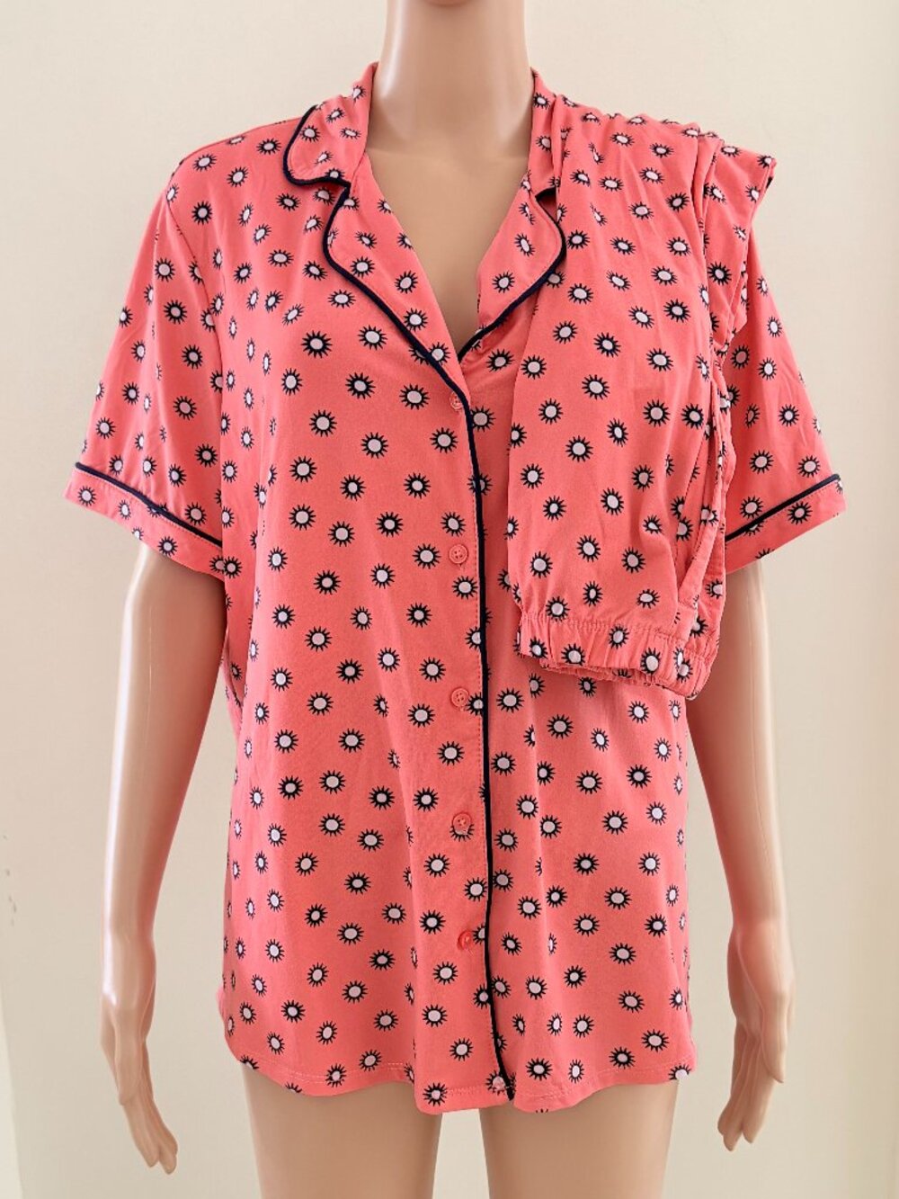 Joyspun Orange with Suns Pajama Set Women's Size XL - Picture 2 of 6